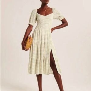 Abercrombie Green Gingham Dress